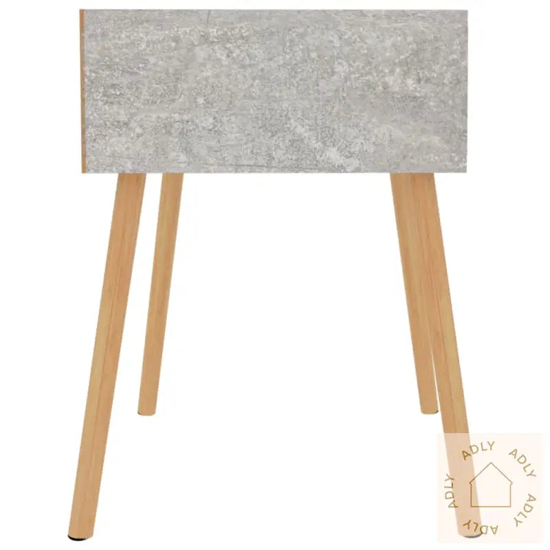 Nattbord 2 Stk Betonggrå 40X40X56 Cm Konstruert Tre
