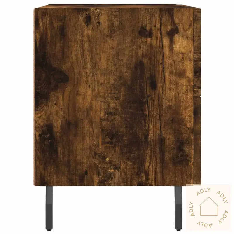 Nattbord 2 Stk Røkt Eik 40X35X47,5 Cm Konstruert Tre