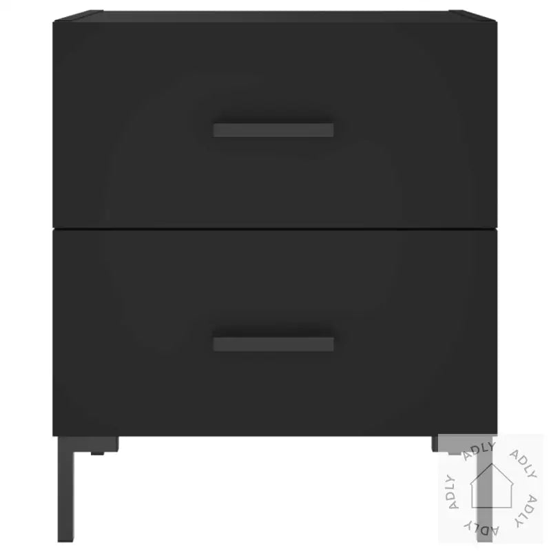 Nattbord 2 Stk Svart 40X35X47,5 Cm Konstruert Tre