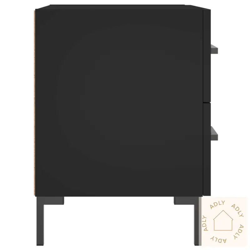 Nattbord 2 Stk Svart 40X35X47,5 Cm Konstruert Tre
