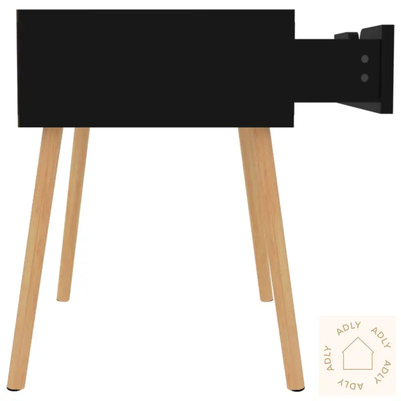 Nattbord 2 Stk Høyglans Svart 40X40X56 Cm Konstruert Tre