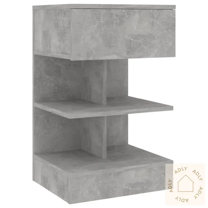 Nattbord 2 Stk Betonggrå 40X35X65 Cm