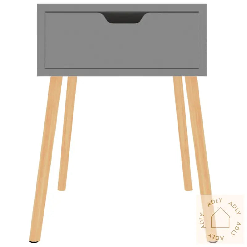 Nattbord 2 Stk Grå 40X40X56 Cm Konstruert Tre