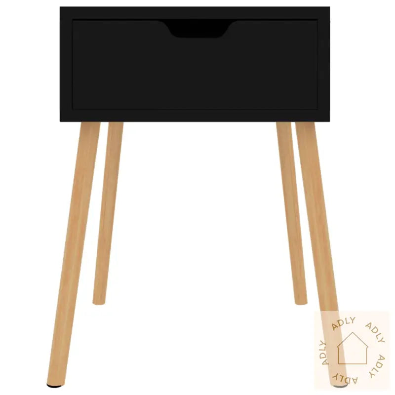 Nattbord 2 Stk Høyglans Svart 40X40X56 Cm Konstruert Tre
