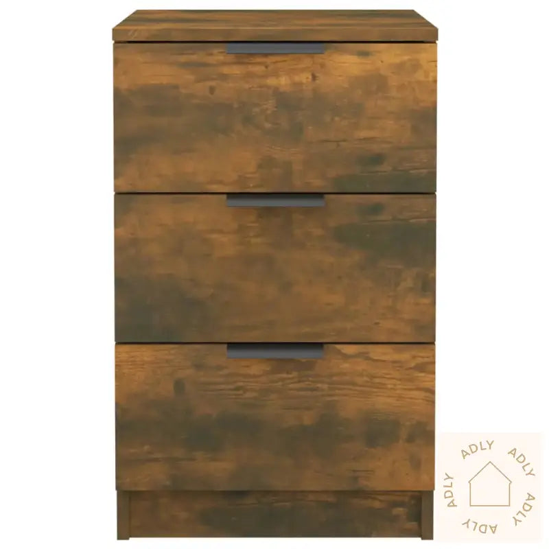 Nattbord 2 Stk Røkt Eik 40X36X65 Cm