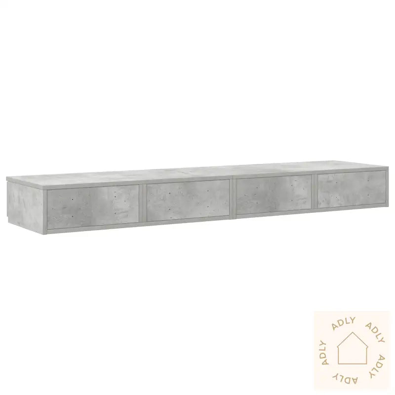 Bedskuffer Betonggrå 150X36,5X16,5 Cm Konstruert Tre