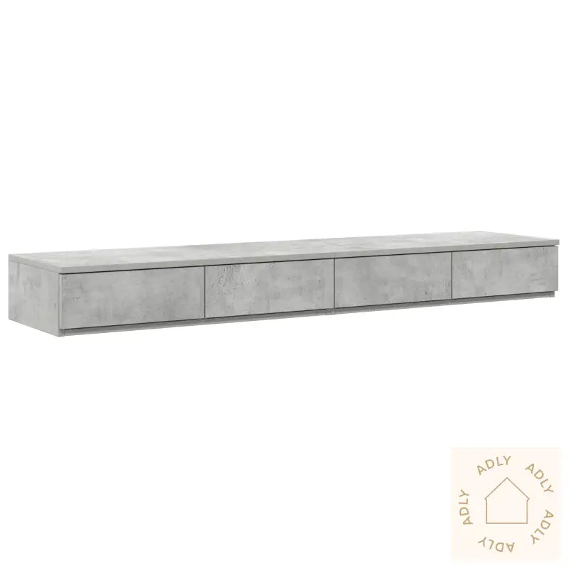 Bedskuffer Betonggrå 150X36,5X16,5 Cm Konstruert Tre