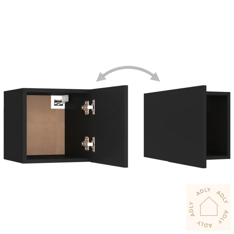 Nattbord 2 Stk Svart 30,5X30X30 Cm Konstruert Tre