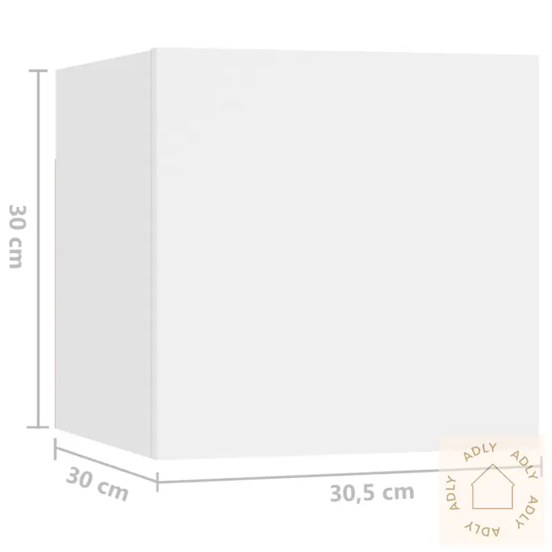 Nattbord 2 Stk Hvit 30,5X30X30 Cm Konstruert Tre