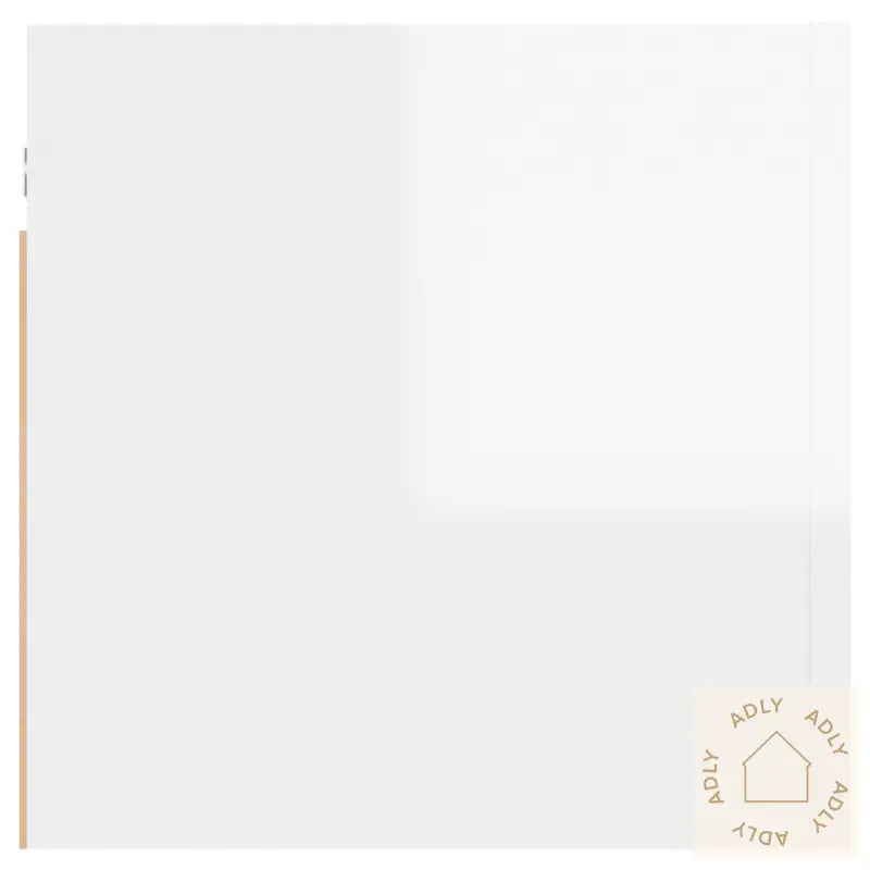 Nattbord Høyglans Hvit 30,5X30X30 Cm Konstruert Tre