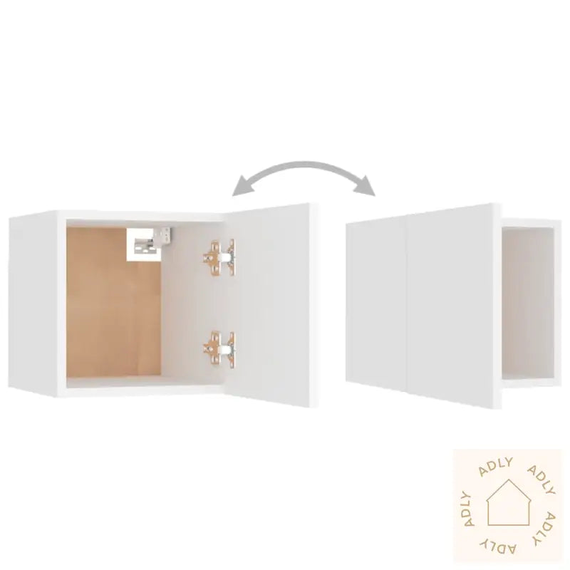 Nattbord 2 Stk Hvit 30,5X30X30 Cm Konstruert Tre