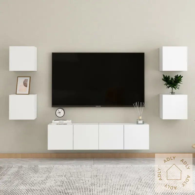 Nattbord 2 Stk Hvit 30,5X30X30 Cm Konstruert Tre