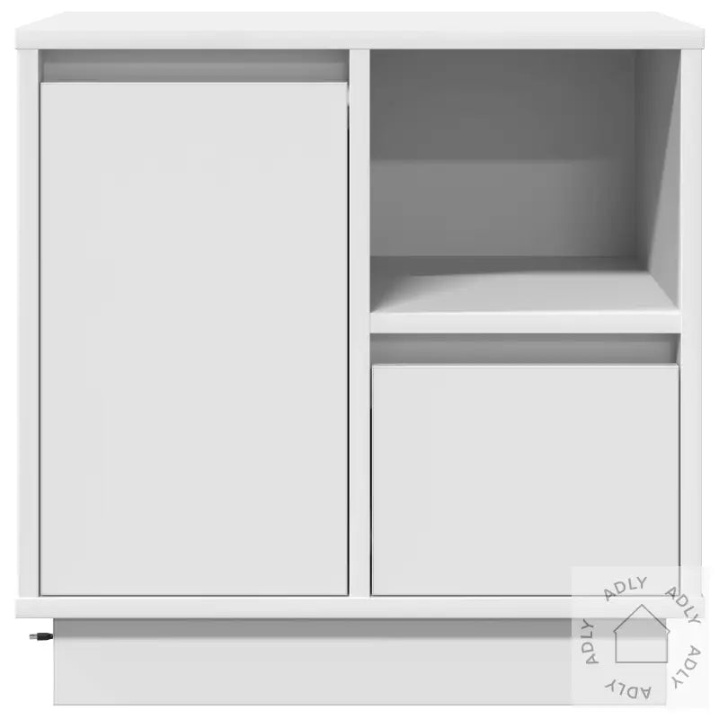 Nattbord Med Led 2 Stk Hvit 50X34,5X50 Cm