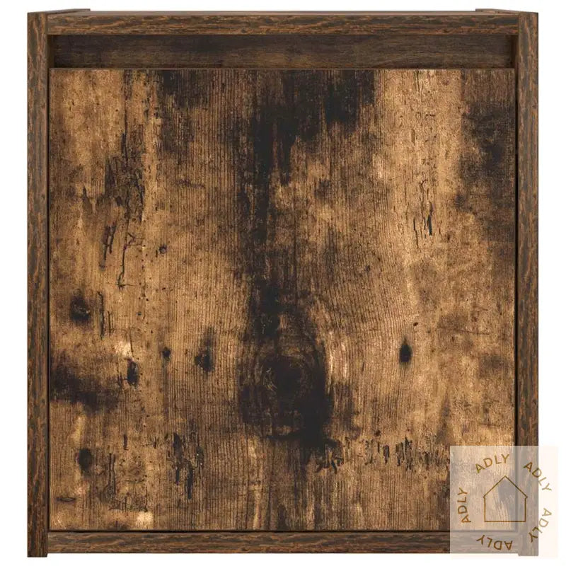 Veggmonterte Nattbord 2 Stk Røkt Eik 38X34X40 Cm