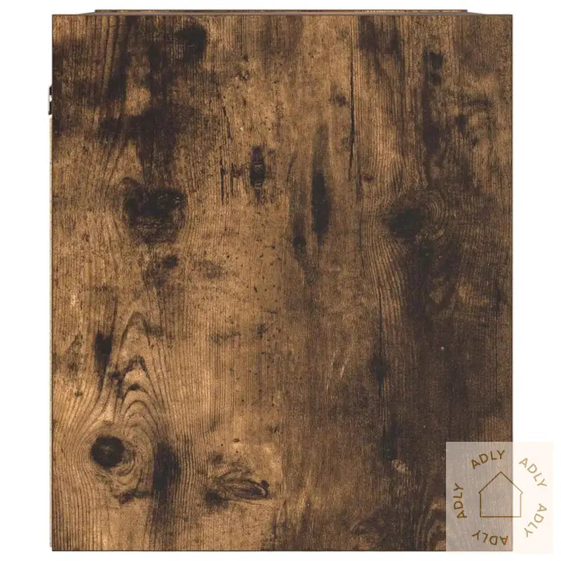 Veggmonterte Nattbord 2 Stk Røkt Eik 38X34X40 Cm