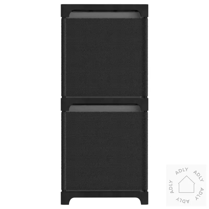 Displayhylle Med 4 Kuber Og Bokser Svart 69X30X72,5 Cm Stoff