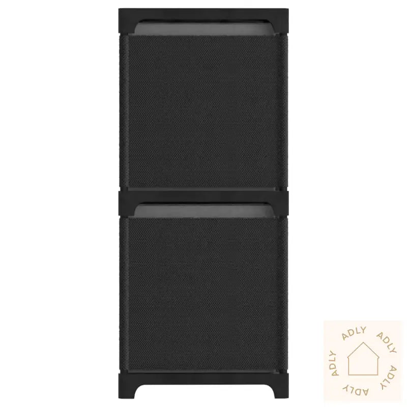 Displayhylle Med 6 Kuber Og Bokser Svart 103X30X72,5 Cm Stoff