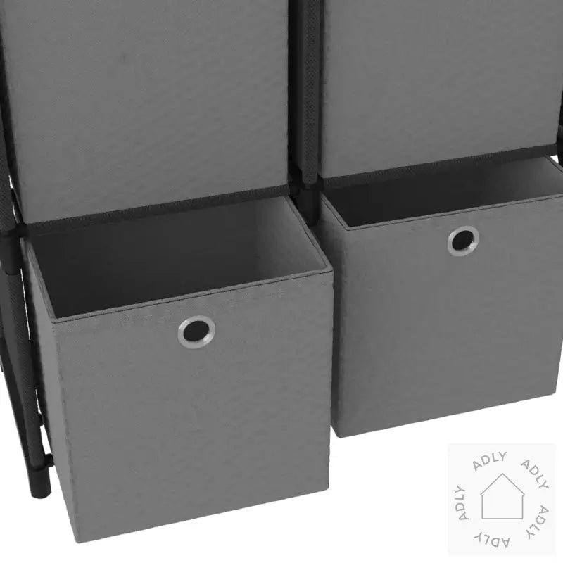 Displayhylle Med 5 Kuber Og Bokser Svart 103X30X72,5 Cm Stoff