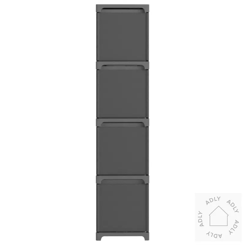 Displayhylle Med 12 Kuber Og Bokser Grå 103X30X141 Cm Stoff