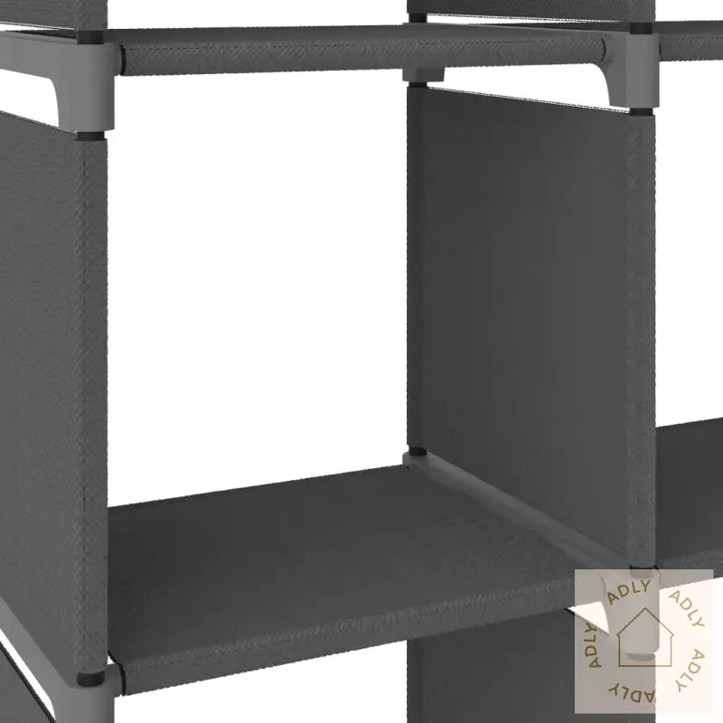 Displayhylle Med 9 Kuber Grå 103X30X107,5 Cm Stoff