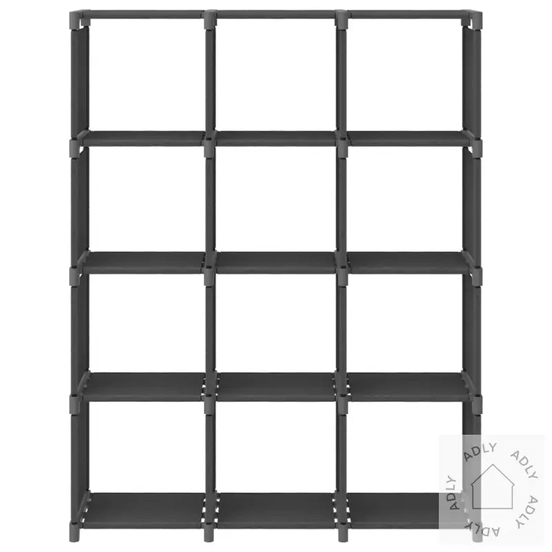 Displayhylle Med 12 Kuber Grå 103X30X141 Cm Stoff
