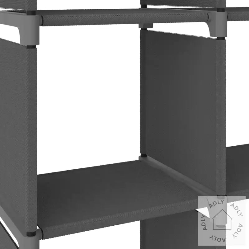 Displayhylle Med 12 Kuber Grå 103X30X141 Cm Stoff