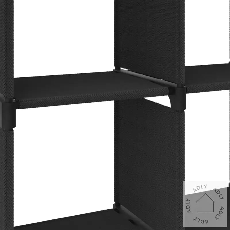 Displayhylle Med 6 Kuber Svart 103X30X72,5 Cm Stoff