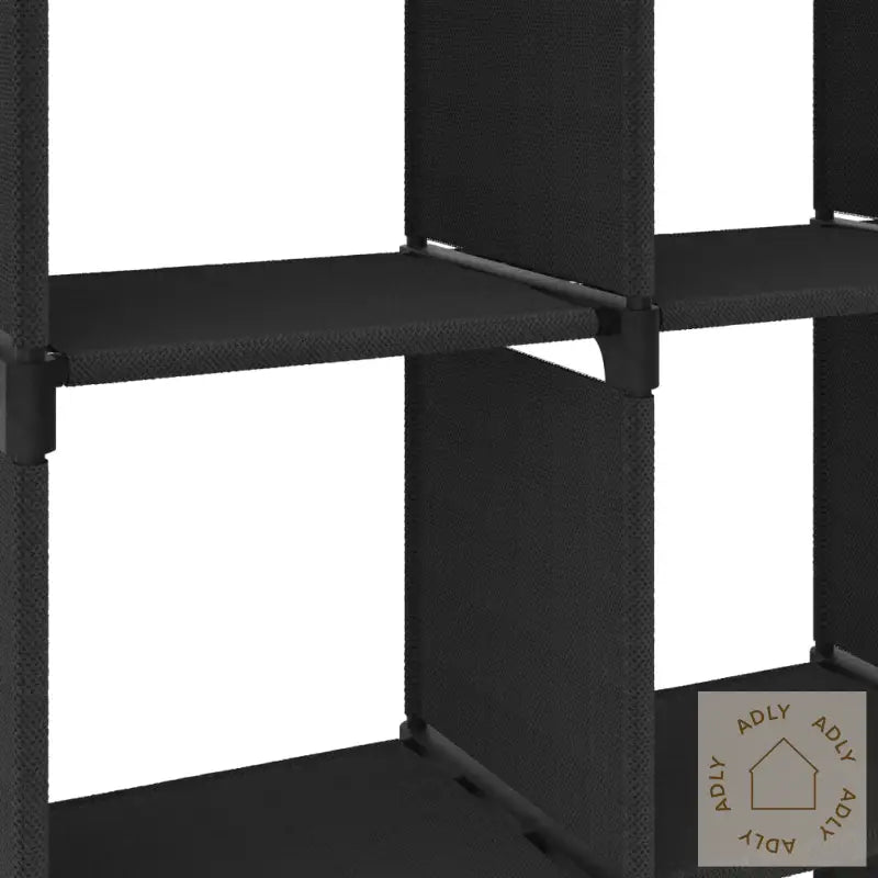 Displayhylle Med 15 Kuber Svart 103X30X175,5 Cm Stoff