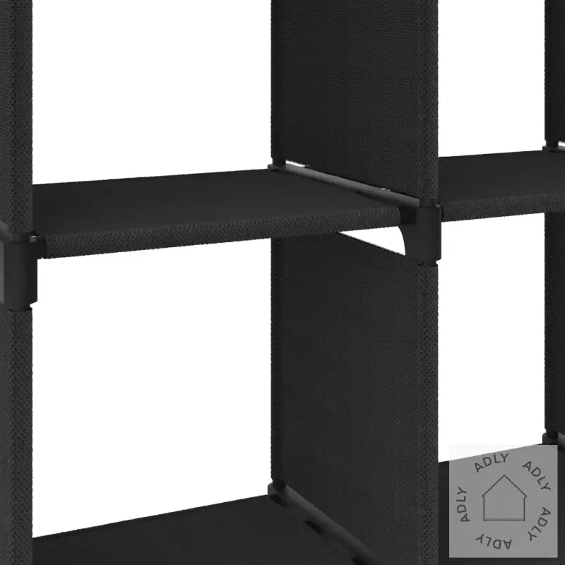 Displayhylle Med 4 Kuber Svart 69X30X72,5 Cm Stoff