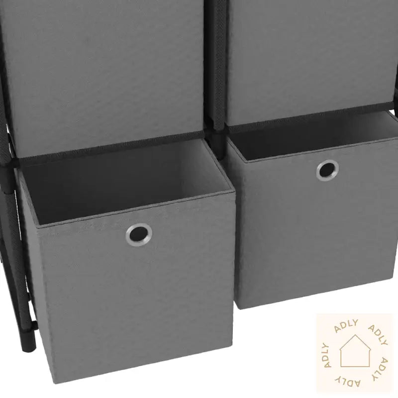 Displayhylle Med 6 Kuber Og Bokser Svart 103X30X72,5 Cm Stoff