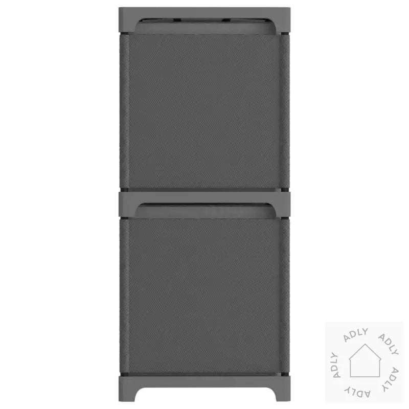 Displayhylle Med 4 Kuber Og Bokser Grå 69X30X72,5 Cm Stoff