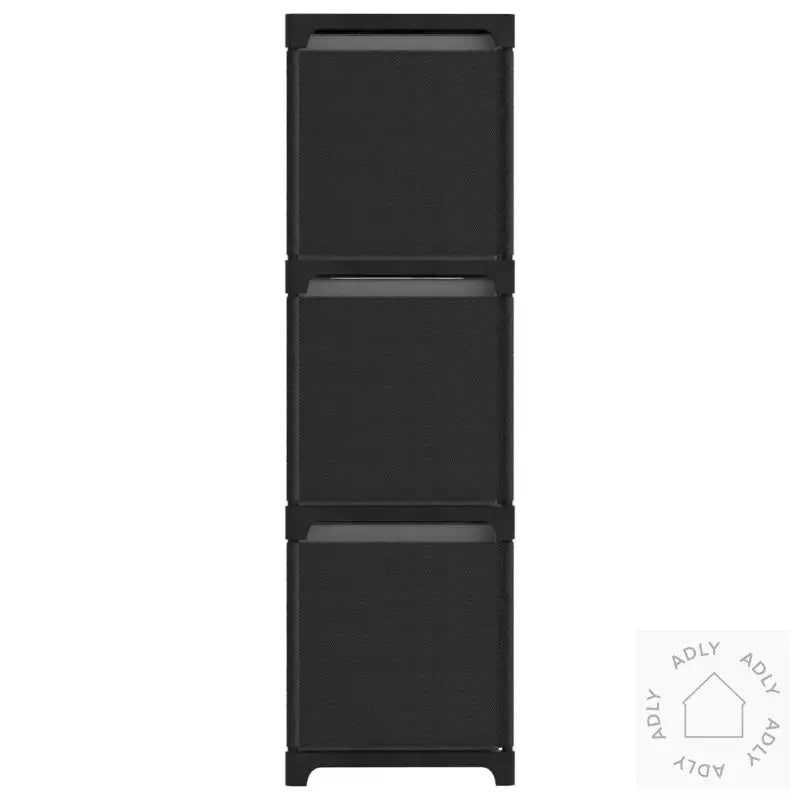 Displayhylle Med 9 Kuber Og Bokser Svart 103X30X107,5 Cm Stoff