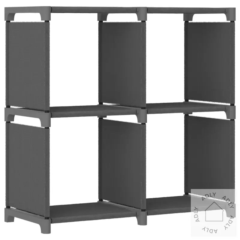 Displayhylle Med 4 Kuber Grå 69X30X72,5 Cm Stoff