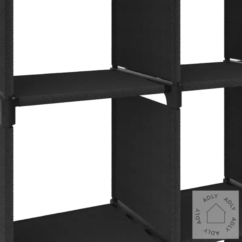 Displayhylle Med 9 Kuber Svart 103X30X107,5 Cm Stoff