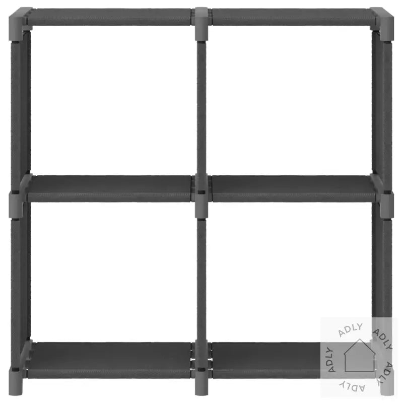 Displayhylle Med 4 Kuber Grå 69X30X72,5 Cm Stoff