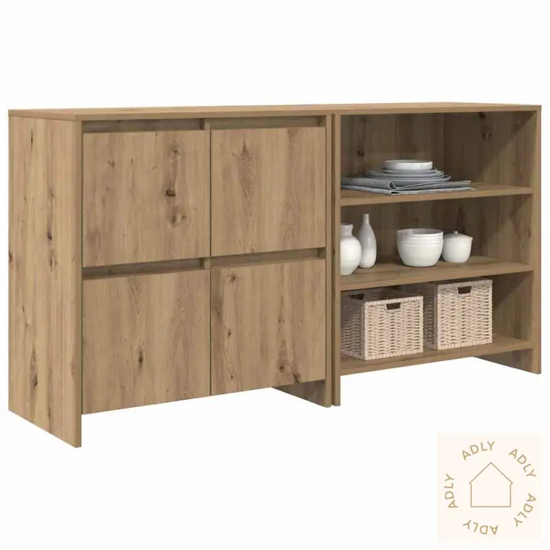 Serviesskap 2 Pcs Artisan Eik 70 X 41 X 75 Cm Konstruert Tre