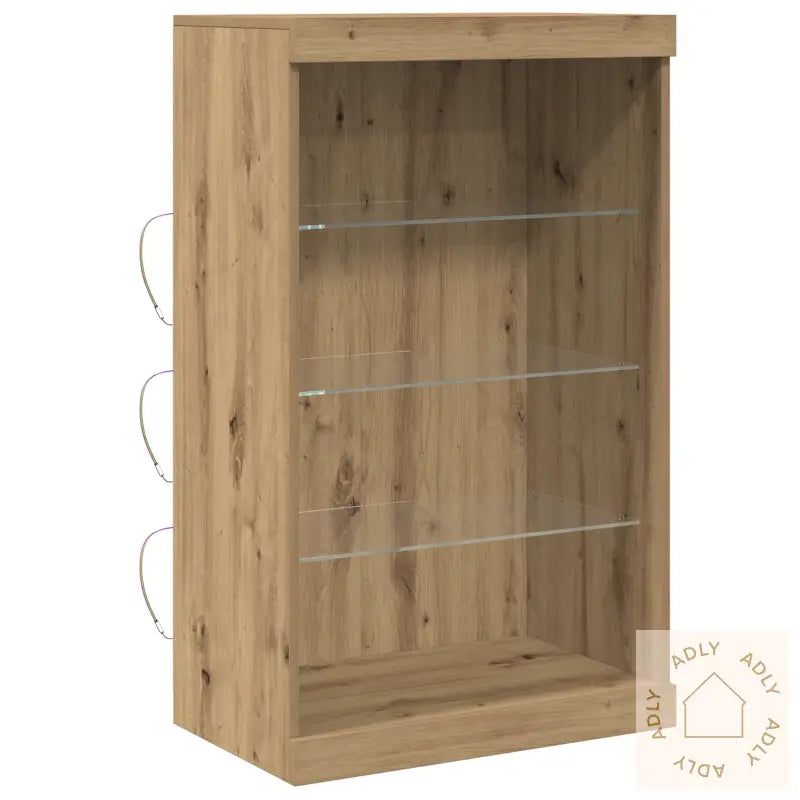 Sideboard Med Led Lys Artisan Eik 60,5X37X100 Cm