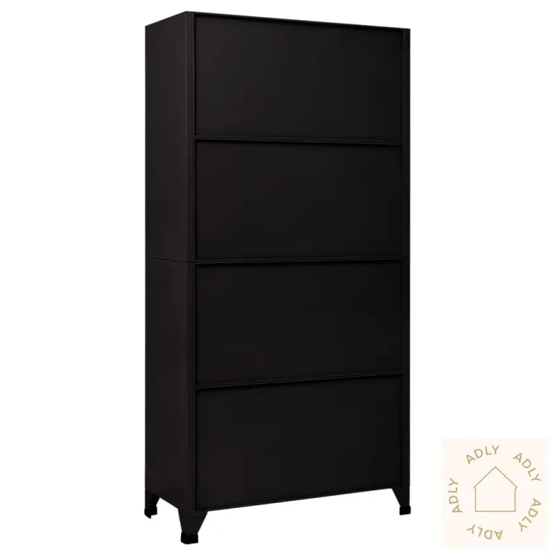 Oppbevaringsskap Svart 90X45X180 Cm Stål