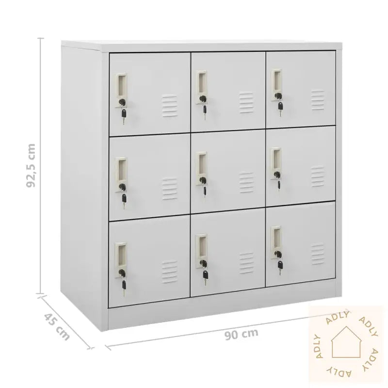 Oppbevaringsskap 5 Stk Lysegrå 90X45X92,5 Cm Stål