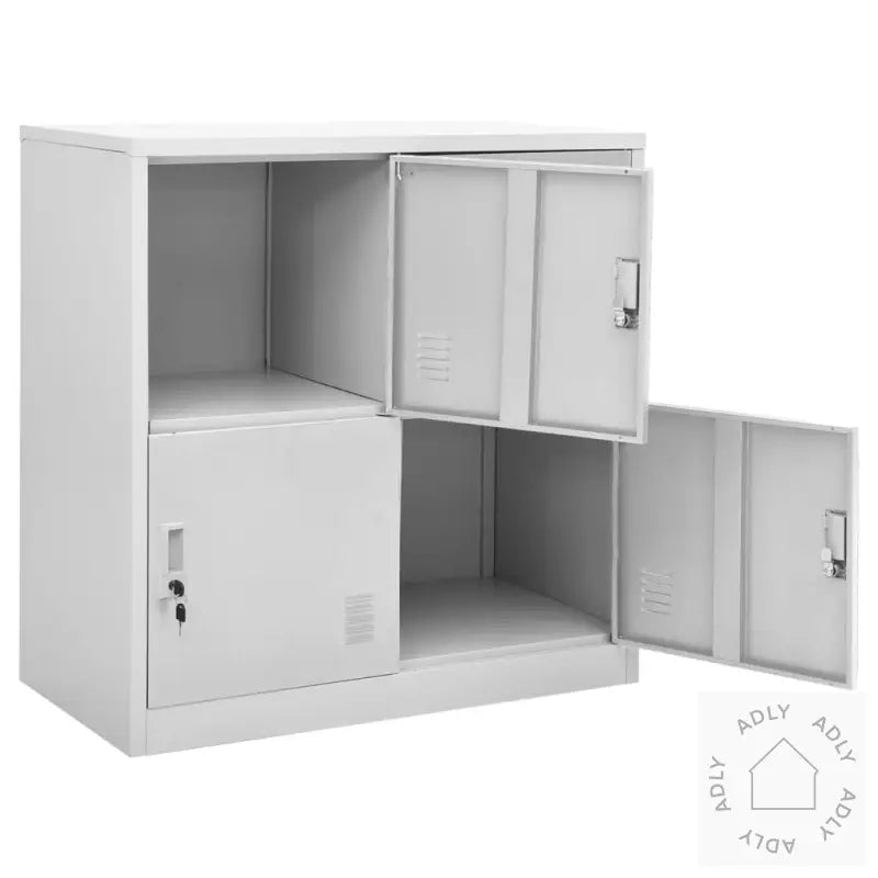 Oppbevaringsskap 5 Stk Lysegrå 90X45X92,5 Cm Stål