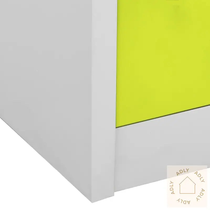 Oppbevaringsskap 2 Stk Lysegrå Og Grønn 90X45X92,5 Cm Stål