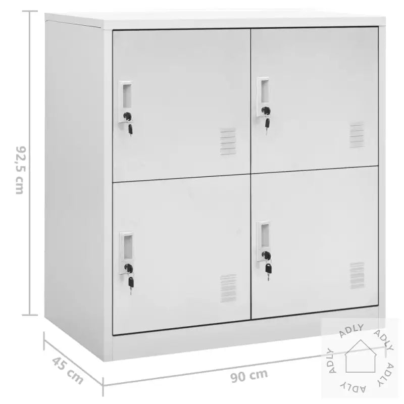 Oppbevaringsskap 5 Stk Lysegrå 90X45X92,5 Cm Stål