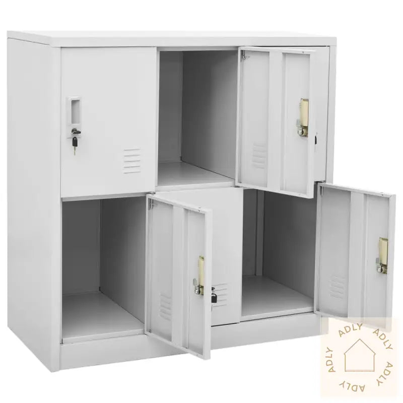 Oppbevaringsskap 5 Stk Lysegrå 90X45X92,5 Cm Stål