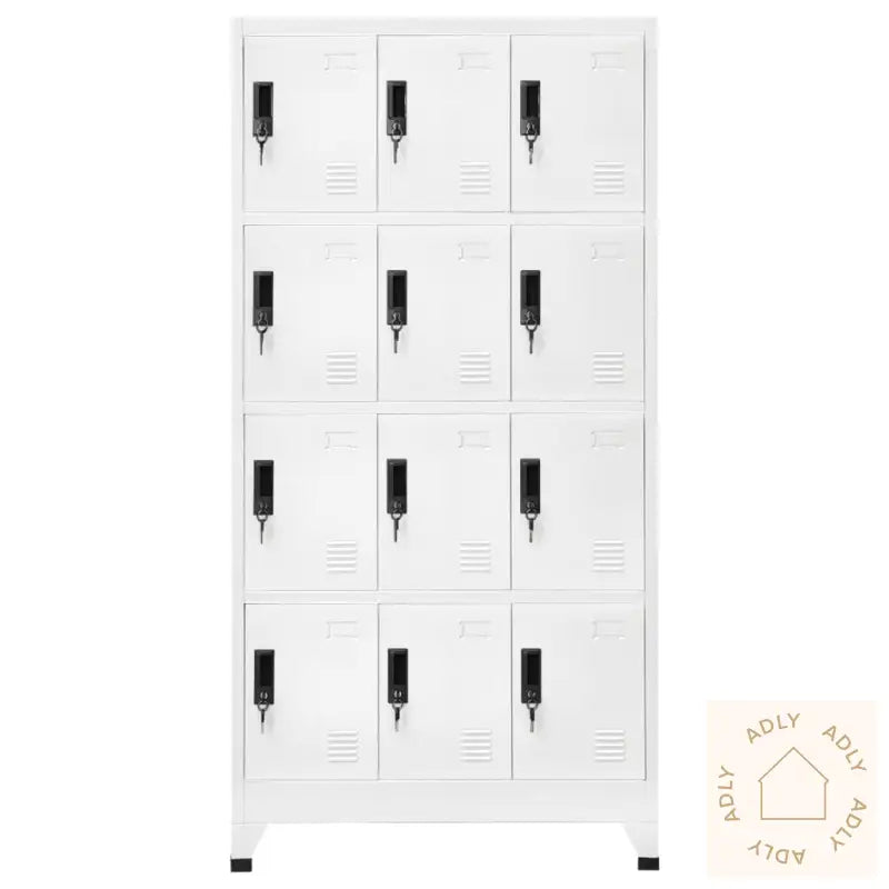 Oppbevaringsskap Hvit 90X45X180 Cm Stål