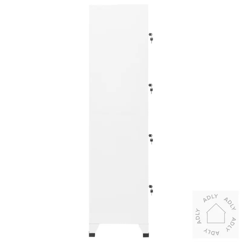Oppbevaringsskap Hvit 38X45X180 Cm Stål
