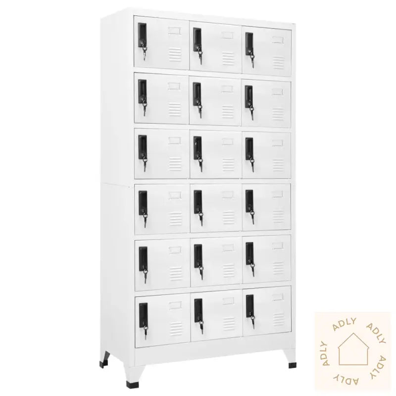 Oppbevaringsskap Hvit 90X40X180 Cm Stål