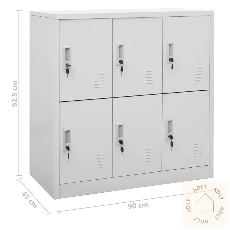 Oppbevaringsskap 5 Stk Lysegrå 90X45X92,5 Cm Stål