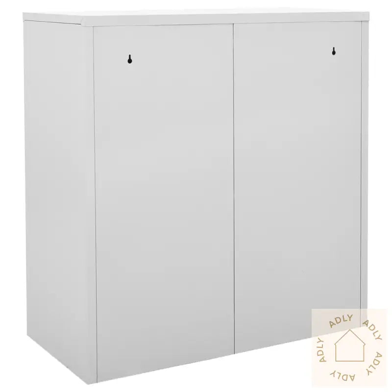 Oppbevaringsskap 2 Stk Lysegrå Og Rød 90X45X92,5 Cm Stål