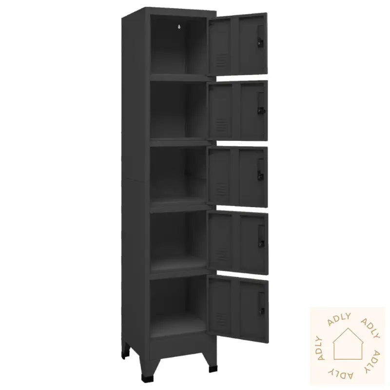 Arkivskap Antrasitt 38X40X180 Cm Stål