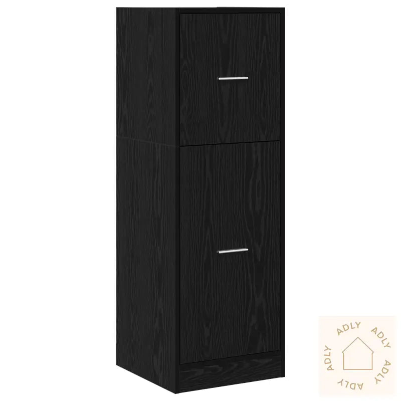 Apothecary Cabinet Svart Eik 40X41X118 Cm Konstruert Tre